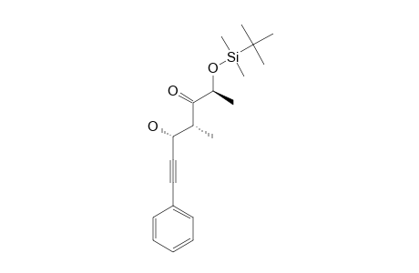 (-)-(2S,4R,5R)-5-HYDROXY-4-METHYL-7-PHENYL-2-[((DIMETHYL)-(1,1-DIMETHYLETHYL)-SILYL)-OXY]-6-HEPTYN-3-ONE