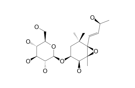 KOMAROVESIDE-C;(3S,4S,5S,6R,7E,9S)-5,6-EPOXY-3,4,9-TRIHYDROXY-7-MEGASTIGMEN-3-O-BETA-D-GLUCOPYRANOSIDE