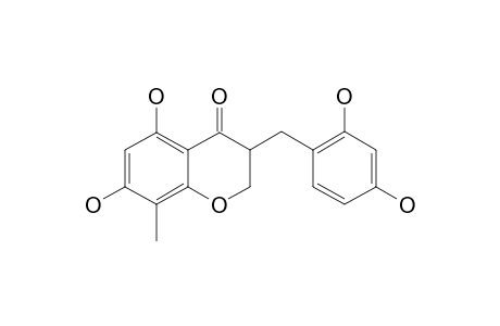 (+/-)-5,7-DIHYDROXY-8-METHYL-3-(2',4'-DIHYDROXYBENZYL)-CHROMAN-4-ONE