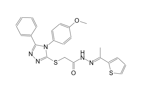 2-{[4-(4-methoxyphenyl)-5-phenyl-4H-1,2,4-triazol-3-yl]sulfanyl}-N'-[(E)-1-(2-thienyl)ethylidene]acetohydrazide