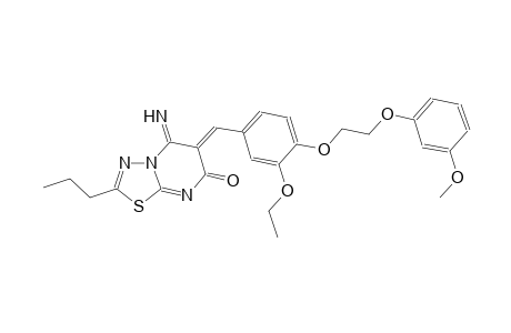 7H-[1,3,4]thiadiazolo[3,2-a]pyrimidin-7-one, 6-[[3-ethoxy-4-[2-(3-methoxyphenoxy)ethoxy]phenyl]methylene]-5,6-dihydro-5-imino-2-propyl-, (6Z)-