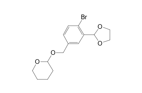 2-[4-bromo-3-(1,3-dioxolan-2-yl)benzyl]oxytetrahydropyran