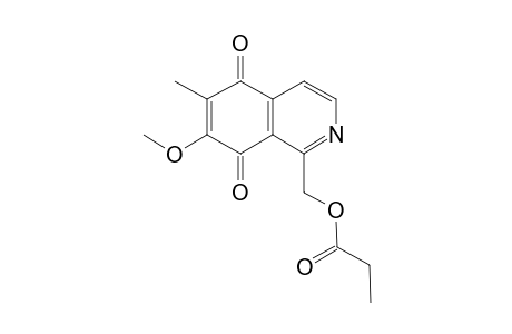 (7-methoxy-6-methyl-5,8-dioxo-1-isoquinolyl)methyl propanoate