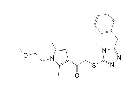 ethanone, 1-[1-(2-methoxyethyl)-2,5-dimethyl-1H-pyrrol-3-yl]-2-[[4-methyl-5-(phenylmethyl)-4H-1,2,4-triazol-3-yl]thio]-