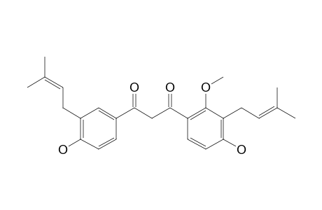 #2;2'-METHOXY-3',3''-DIPRENYLLICODIONE;1-[4-HYDROXY-2-METHOXY-3-(3-METHYLBUT-2-EN-1-YL)-PHENYL]-3-[4-HYDROXY-3-(3-METHYLBUT-2-EN-1-YL)-PHENYL]-PROPANE-1,