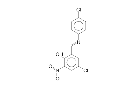 4-Chloro-2-{[(4-chlorophenyl)imino]methyl}-6-nitrophenol