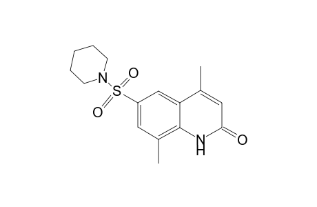 2(1H)-Quinolinone, 4,8-dimethyl-6-(1-piperidinylsulfonyl)-