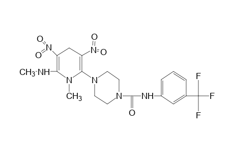 4-[1,4-DIHYDRO-3,5-DINITRO-1-METHYL-6-(METHYLAMINO)-2-PYRIDYL]-alpha,alpha,alpha-TRIFLUORO-1-PIPERAZINECARBOXY-m-TOLUIDIDE