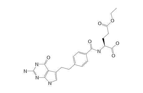 (2S)-2-[[4-[2-(2-AMINO-4-OXO-4,7-DIHYDRO-1H-PYRROLO-[2,3-D]-PYRIMIDIN-5-YL)-ETHYL]-BENZOYL]-AMINO]-PENTANEDIOIC-ACID-5-ETHYLESTER