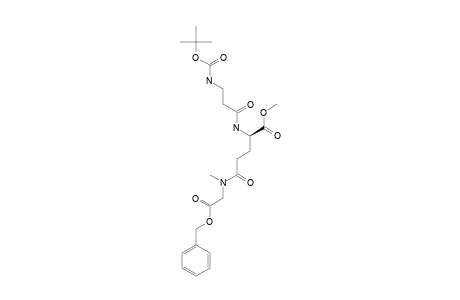 BENZYL-N-(TERT.-BUTOXYCARBONYL)-BETA-ALANYL-[ALPHA-METHYL-(2R)-GLUTAMYL]-GAMMA-SARCOSINATE-DIESTER