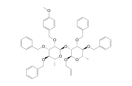 ALLYL-(3,4-DI-O-BENZYL-2-O-PARA-METHOXYBENZYL-ALPHA-L-RHAMNOPYRANOSYL)-(1->2)-3,4-DI-O-BENZYL-ALPHA-L-RHAMNOPYRANOSIDE