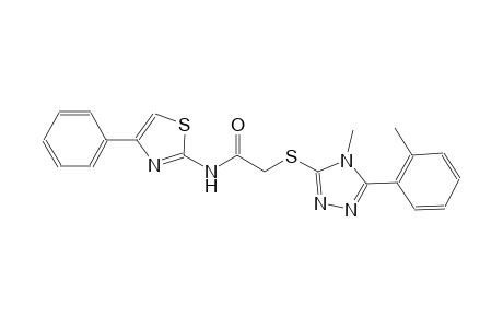 2-{[4-methyl-5-(2-methylphenyl)-4H-1,2,4-triazol-3-yl]sulfanyl}-N-(4-phenyl-1,3-thiazol-2-yl)acetamide