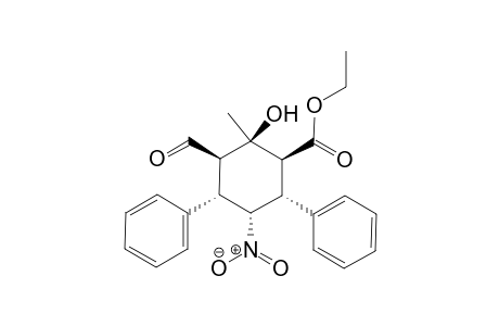 3-Formyl-2-hydroxy-2-methyl-5-nitro-4,6-diphenylcyclohexanecarboxylic acid ethyl ester