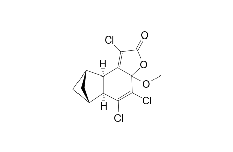 (5a.alpha.,6.beta.8.beta.,8a.alpha.)-1,4,5-Trichloro-3a,5a,6,7,8,8a-hexahydro-3a-methoxy-6,8-methano-2H-indeno[5,4-b]furan-2-one