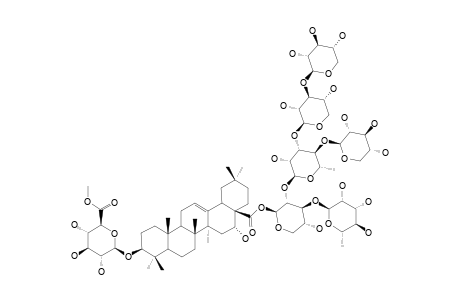 SCABEROSIDE-HC1;3-O-BETA-[(6-O-METHYL)-GLUCURONOPYRANOSYL]-ECHINOCYSTIC-ACID-28-O-[XYLOPYRANOSYL-(1->3)-XYLOPYRANOSYL-(1->3)-[XYLOPYRANOSYL-(1->4)