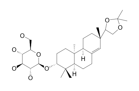 ENT-3-ALPHA,15,16-TRIHYDROXY-PIMAR-8-(14)-EN-3-ALPHA-O-BETA-GLUCOPYRANOSIDE_15,16-ACETONIDE