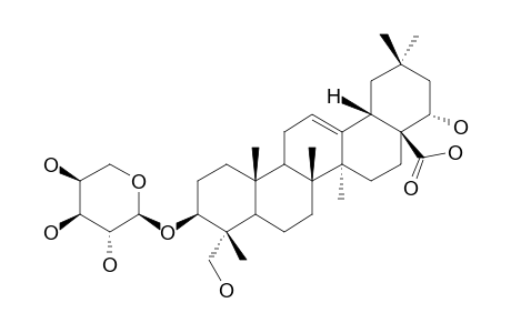 KALOPANAX-SAPONIN-LA;3-O-ALPHA-L-ARABINOPYRANOSYL-22-ALPHA-HYDROXY-HEDERAGENIN