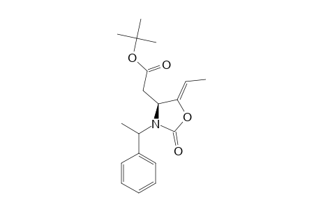 (4S,ALPHA-R)-(E)-4-[(TERT.-BUTOXYCARBONYL)-METHYL]-5-ETHYLIDENE-3-(ALPHA-METHYLBENZYL)-OXAZOLIDIN-2-ONE