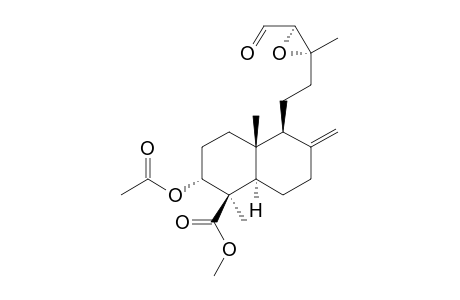 METHYL-3-ALPHA-ACETOXY-13-XI,14-XI-EPOXY-15-FORMYL-LABD-8(17)-EN-19-OATE;DIASTEREOMER-#4