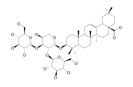 3-O-[BETA-D-GLUCOPYRANOSYL-(1->3)]-[BETA-D-GLUCOPYRANOSYL-(1->2)]-ALPHA-L-ARABINOPYRANOSYL-OLEANOLIC-ACID