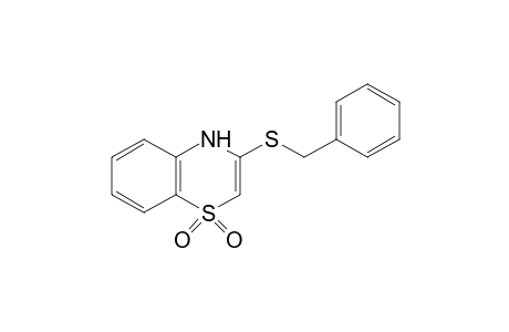 3-(benzylthio)-4H-1,4-benzothiazine, 1,1-dioxide