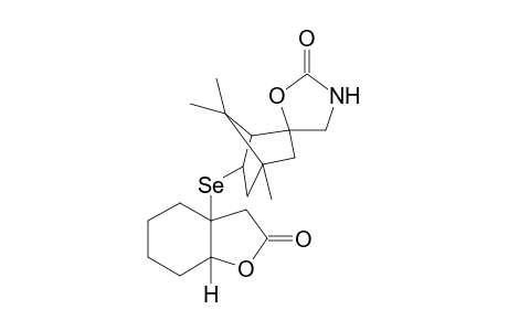 1-(spiro[Oxazolidin-2-one-5,3'-1',7',7'-trimethylbicyclo[2.2.1]heptane-3'-yl]selanyl)-7-oxabicyclo[4.3.0]nonan-8-one