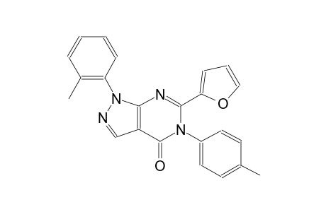 4H-pyrazolo[3,4-d]pyrimidin-4-one, 6-(2-furanyl)-1,5-dihydro-1-(2-methylphenyl)-5-(4-methylphenyl)-