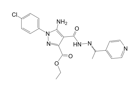 Ethyl 5-amino-1-(4-chlorophenyl)-4-(2-(1-(pyridin-4-yl)ethylidene)hydrazinecarbonyl)-1H-pyrazole-3-carboxylate