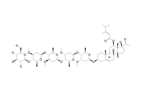 CAUDATIN-3-O-BETA-D-GLUCOPYRANOSYL-(1->4)-BETA-D-OLEANDROPYRANOSYL-(1->4)-BETA-D-OLEANDROPYRANOSYL-(1->4)-BETA-D-CYMAROPYRANOSYL-(1->4)-BETA