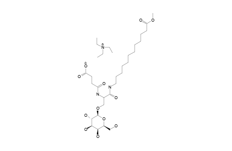 3-O-(BETA-D-GALACTOPYRANOSYL)-N-(3-CARBOXYPROPIONYL)-L-SERINE-11-METHOXYCARBONYLUNDECANAMIDE-TRIETHYLAMMONIUM-SALT