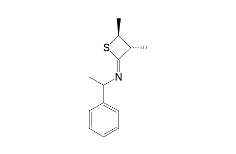 TRANS-N-(3,4-DIMETHYL-2-THIETANYLIDENE)-ALPHA-PHENYLETHYLAMINE;ISOMER-#A