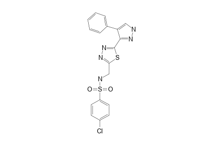 2-(PARA-CHLORO-PHENYLSULFONYLAMINOMETHYL)-5-(4-PHENYL-1H-PYRAZOL-3-YL)-1,3,4-THIADIAZOLE