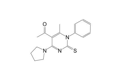 1-[6-methyl-1-phenyl-4-(1-pyrrolidinyl)-2-thioxo-1,2-dihydro-5-pyrimidinyl]ethanone