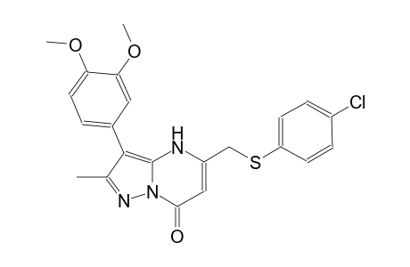 pyrazolo[1,5-a]pyrimidin-7(4H)-one, 5-[[(4-chlorophenyl)thio]methyl]-3-(3,4-dimethoxyphenyl)-2-methyl-