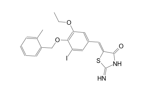 (5Z)-5-{3-ethoxy-5-iodo-4-[(2-methylbenzyl)oxy]benzylidene}-2-imino-1,3-thiazolidin-4-one