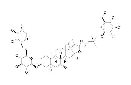 #10;26-O-BETA-D-GLUCOPYRANOSYL-3-BETA,22-XI,26-TRIHYDROXY-(25R)-5-ALPHA-FUROSTAN-6-ONE-3-O-ALPHA-L-ARABINOPYRANOSYL-(1->6)-BETA-D-GLUCOPYRANOSIDE