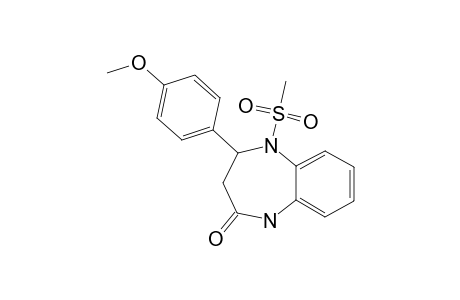 2,3,4,5-TETRAHYDRO-5-METHYLSULFONYL-4-(4-METHOXYPHENYL)-1H-1,5-BENZODIAZEPIN-2-ONE