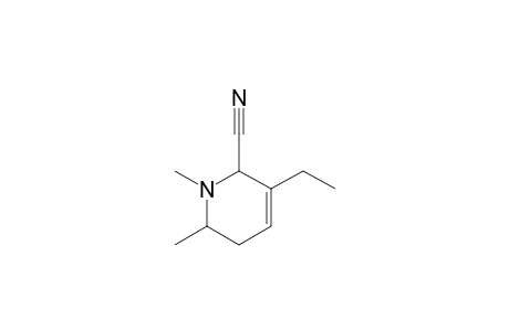 1,6-DIMETHYL-2-CYANO-3-ETHYL-3-PIPERIDEINE