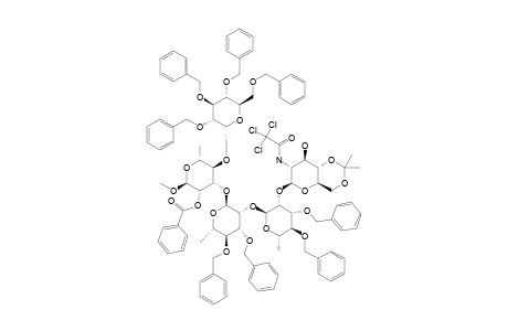 #48;METHYL-(2-DEOXY-4,6-O-ISOPROPYLIDENE-2-TRICHLOROACETAMIDO-BETA-D-GLUCOPYRANOSYL)-(1->2)-(3,4-DI-O-BENZYL-ALPHA-L-RHAMNOPYRANOSYL)-(1->2)-(3,4-DI-O-B