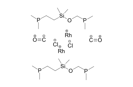 Bis[2-dimethylphosphanylethyl(dimethyl)silyl]oxymethyl-dimethyl-phosphane]dirhodium(I) dichloride dicarbonyl