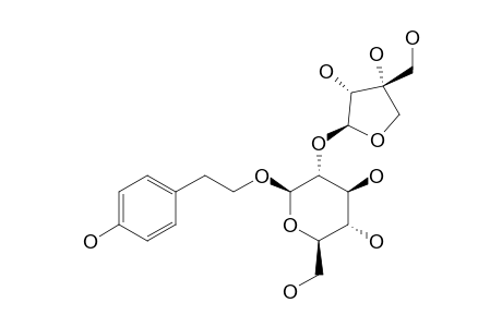 DARENDOSIDE-A;BETA-(4-HYDROXYPHENYL)-ETHYL-O-BETA-D-APIOFURANOSYL-(1->2)-O-BETA-D-GLUCOPYRANOSIDE