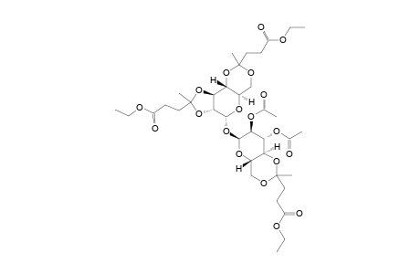 2',3'-DI-O-ACETYL-2,3:4,6:4',6'-TRI-O-(3-ETHOXYCARBONYL-BUTYLIDENE)-ALPHA,ALPHA-TREHALOSE