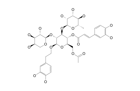 MARKHAMIOSIDE-D;3,4-DIHYDROXY-BETA-PHENYLETHOXY-O-[ALPHA-ARABINOPYRANOSYL-(1''''->2'')-ALPHA-RHAMNOPYRANOSYL-(1'''->3'')-4-O-CAFFEOYL-6-O-ACETYL-BETA-G