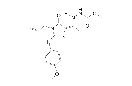 Methyl 2-[1-[3-allyl-2-[(4-methoxyphenyl)imino]-4-oxo-1,3-thiazolidin-5-ylidene]ethyl]hydrazinecarboxylate