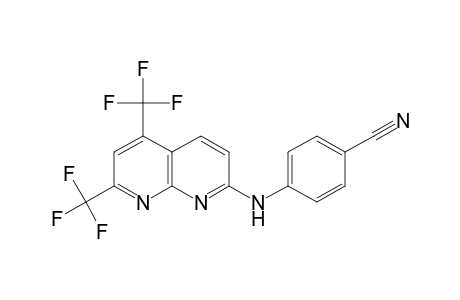 p-{[5,7-BIS(TRIFLUOROMETHYL)-1,8-NAPHTHYRIDIN-2-YL]AMINO}BENZONITRILE