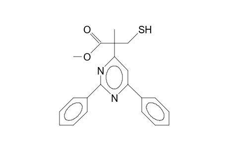 4-(2-Mercapto-1-methoxycarbonyl-1-methyl-ethyl)-2,6-diphenyl-pyrimidine