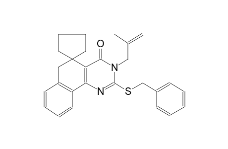 2-(benzylthio)-3-(2-methylallyl)-3H-spiro[benzo[h]quinazoline-5,1'-cyclopentan]-4(6H)-one