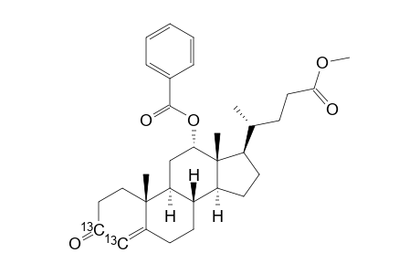 [3,4-(13)C(2)]-(12-ALPHA)-12-(BENZOYLOXY)-3-OXO-CHOL-4-EN-24-OIC-ACID-METHYLESTER