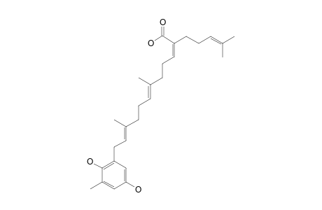 (2Z,6E,10E)-12-(2,5-DIHYDROXY-3-METHYLPHENYL)-6,10-DIMETHYL-2-(4-METHYLPENT-3-ENYL)-DODECA-2,6,10-TRIENOIC-ACID-SARGAHYDROQUINOIC-ACID