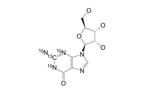 [2-(13)C-1,2,3-(15)N3]-GUANOSINE